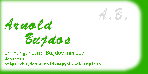arnold bujdos business card